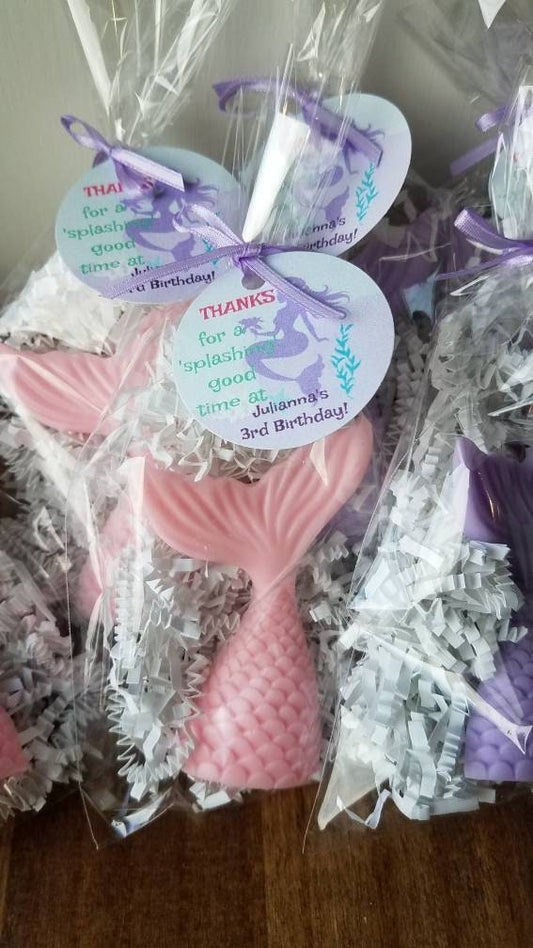 10 Mermaid tail soap party favors