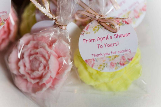 10 Flower soap party favors peonies roses birthday bridal shower baby